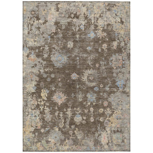 HomeRoots 5' X 8' Floral Indoor/Outdoor Area Rug - Durable, Washable, Stain-Resistant, Perfect for High-Traffic Spaces 658394