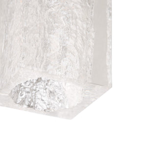 Wildwood Lucallan Satin Nickel 4-Light Linear Pendant With Ice-Textured Acrylic Shades For Islands (41") 65842