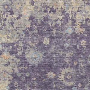 HomeRoots 9' X 12' Stylish Plum Beige & Gray Floral Washable Area Rug for Indoor & Outdoor High Traffic Use 658433