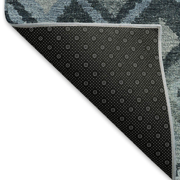 HomeRoots 10' X 14' Gray & Charcoal Geometric Washable Area Rug – Stylish, Durable, Indoor/Outdoor Versatility! 658458