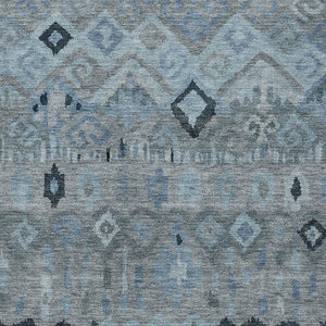 HomeRoots 10' X 14' Gray & Charcoal Geometric Washable Area Rug – Stylish, Durable, Indoor/Outdoor Versatility! 658458