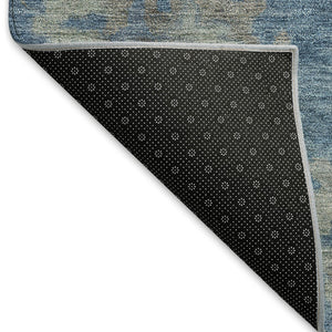 HomeRoots 10' Floral Denim Blue and Gray Washable Area Rug - Durable, Stylish, Indoor & Outdoor Use! 658524