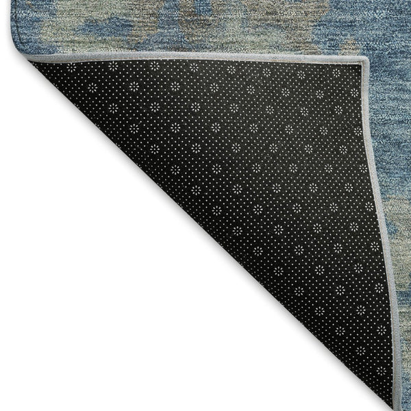 HomeRoots 10' Floral Denim Blue and Gray Washable Area Rug - Durable, Stylish, Indoor & Outdoor Use! 658524