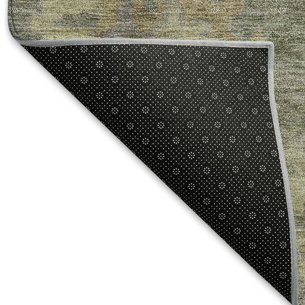 HomeRoots 10' X 14' Sage and Beige Floral Washable Area Rug - Durable and Stylish for Indoor & Outdoor Spaces 658542