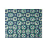 Christopher Knight Home® - Noble House - Marakesh Outdoor 7'10" X 10' Medallion Area Rug, Navy and Green