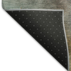 HomeRoots 8' Round Abstract Area Rug in Beige & Gray - Washable, Stain-Resistant, Stylish for Indoors & Outdoors 658593