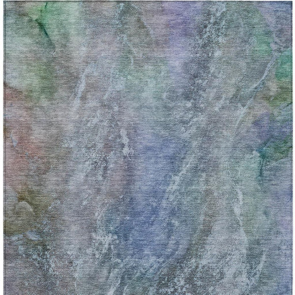 HomeRoots 10' Abstract Washable Area Rug in Vibrant Blue, Green & Purple – Perfect for Indoor & Outdoor Spaces 658602