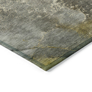 HomeRoots 8' X 10' Stylish Pewter and Gray Abstract Washable Rug for Indoor/Outdoor Durability & Elegance 658612