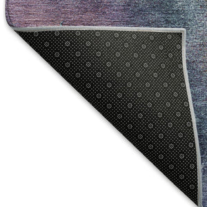 HomeRoots 8' X 10' Abstract Washable Rug – Blue, Gray & Green Indoor/Outdoor Design, Durable & Stylish Decor 658630