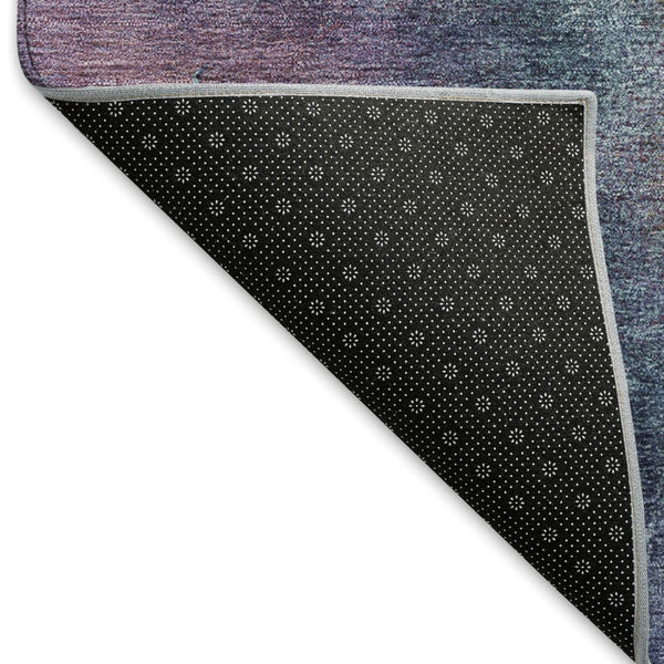 HomeRoots 8' X 10' Abstract Washable Rug – Blue, Gray & Green Indoor/Outdoor Design, Durable & Stylish Decor 658630