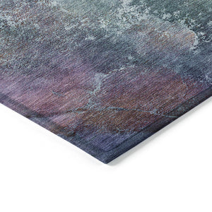 HomeRoots 8' X 10' Abstract Washable Rug – Blue, Gray & Green Indoor/Outdoor Design, Durable & Stylish Decor 658630