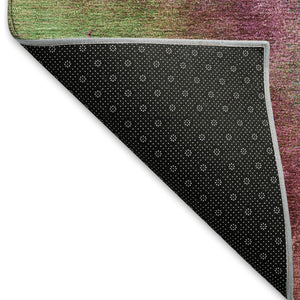 HomeRoots 8' Blush Green & Purple Abstract Washable Area Rug - Durable, Stain-Resistant for Indoor & Outdoor Use 658636