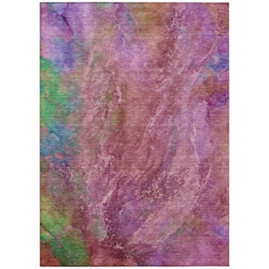 HomeRoots 10' Blush Green and Purple Abstract Area Rug - Stylish, Washable, Indoor/Outdoor, Durable Design 658638