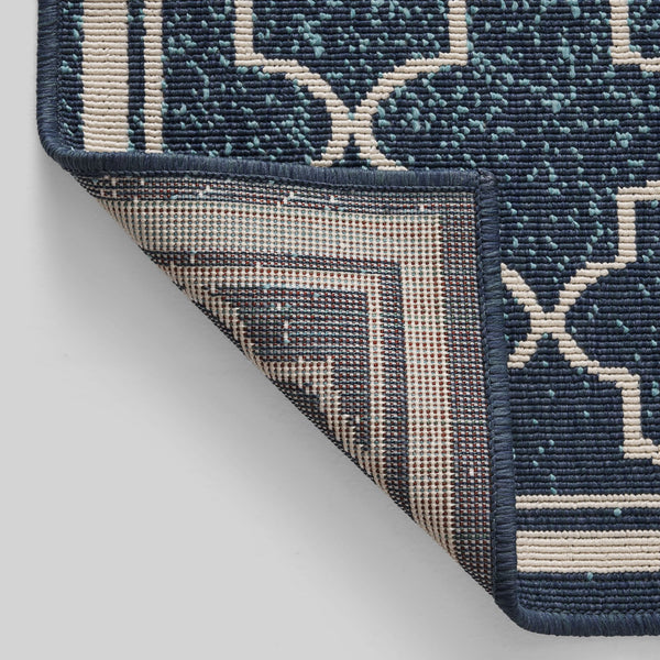 English Elm Christopher Knight Home® - MERIDIAN Blue Ombre Polypropylene Area Rug 5'3" x 7' Machine-Woven Low Pile Durable 100% Polypropylene Comfortable Accent 65864.00