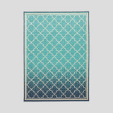 Christopher Knight Home® - Noble House - Laguna Outdoor 5'3" X 7' Ombre Area Rug, Blue and Ivory