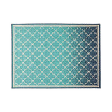 Christopher Knight Home® - Noble House - Laguna Outdoor 5'3" X 7' Ombre Area Rug, Blue and Ivory