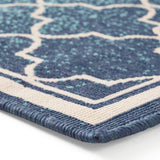 Christopher Knight Home® - Noble House - Laguna Outdoor 5'3" X 7' Ombre Area Rug, Blue and Ivory