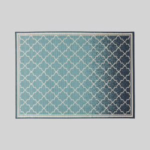English Elm Christopher Knight Home® - MERIDIAN Blue Ombre Polypropylene Area Rug 5'3" x 7' Machine-Woven Low Pile Durable 100% Polypropylene Comfortable Accent 65864.00