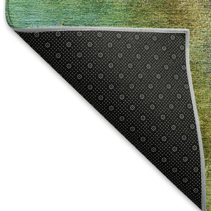 HomeRoots 8' Vibrant Round Abstract Area Rug - Modern Geometric Design for Indoor & Outdoor Spaces, Washable! 658641