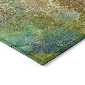 HomeRoots 8' Vibrant Round Abstract Area Rug - Modern Geometric Design for Indoor & Outdoor Spaces, Washable! 658641