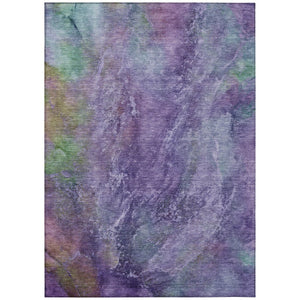 HomeRoots 10' X 14' Vibrant Purple and Green Abstract Washable Rug - Perfect for Indoor and Outdoor Spaces! 658650