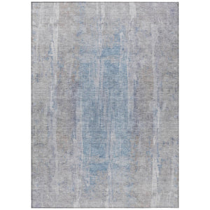 HomeRoots 8' X 10' Beige and Blue Abstract Washable Area Rug - Durable, Stylish, Pet-Friendly for Indoors & Outdoors 658660