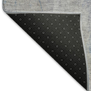 HomeRoots 8' X 10' Beige and Blue Abstract Washable Area Rug - Durable, Stylish, Pet-Friendly for Indoors & Outdoors 658660