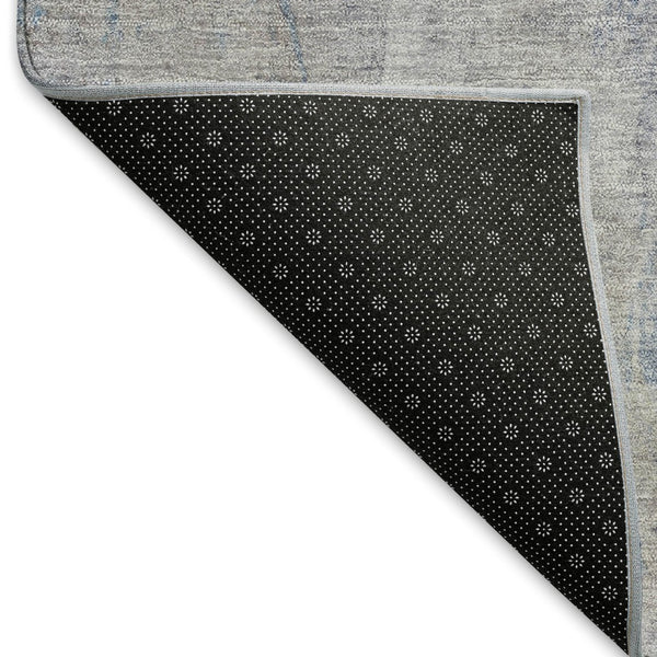 HomeRoots 8' X 10' Beige and Blue Abstract Washable Area Rug - Durable, Stylish, Pet-Friendly for Indoors & Outdoors 658660