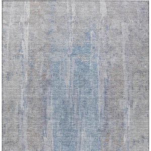 HomeRoots 10' Beige and Blue Abstract Area Rug - Washable, Durable, Indoor/Outdoor, Perfect for High-Traffic Spaces 658662