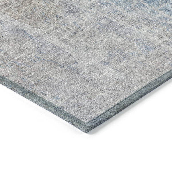 HomeRoots 10' Beige and Blue Abstract Area Rug - Washable, Durable, Indoor/Outdoor, Perfect for High-Traffic Spaces 658662