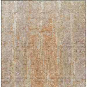 HomeRoots 5' X 8' Khaki & Beige Abstract Area Rug - Washable, Durable, Indoor/Outdoor Essential for Any Space 658664