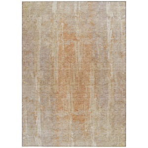 HomeRoots 9' X 12' Durable Khaki and Beige Abstract Washable Area Rug for Indoor and Outdoor Spaces 658667