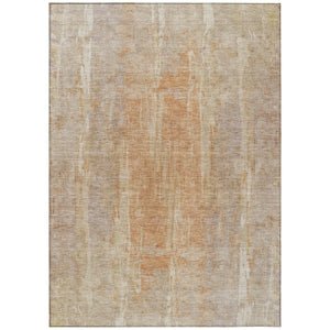HomeRoots 9' X 12' Durable Khaki and Beige Abstract Washable Area Rug for Indoor and Outdoor Spaces 658667