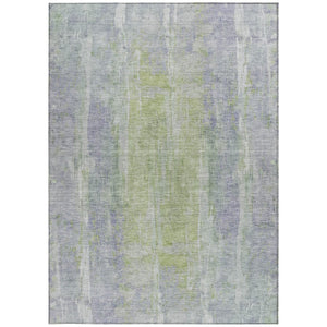 HomeRoots 8' X 10' Washable Plum & Green Abstract Area Rug - Modern, Durable Design for Indoor & Outdoor Use 658678