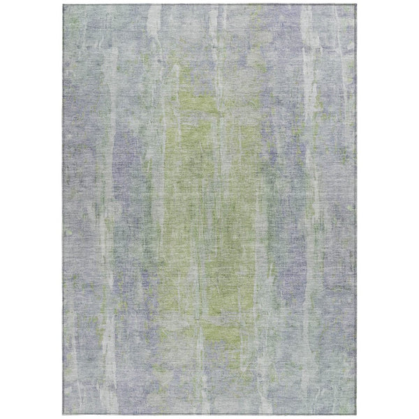 HomeRoots 8' X 10' Washable Plum & Green Abstract Area Rug - Modern, Durable Design for Indoor & Outdoor Use 658678
