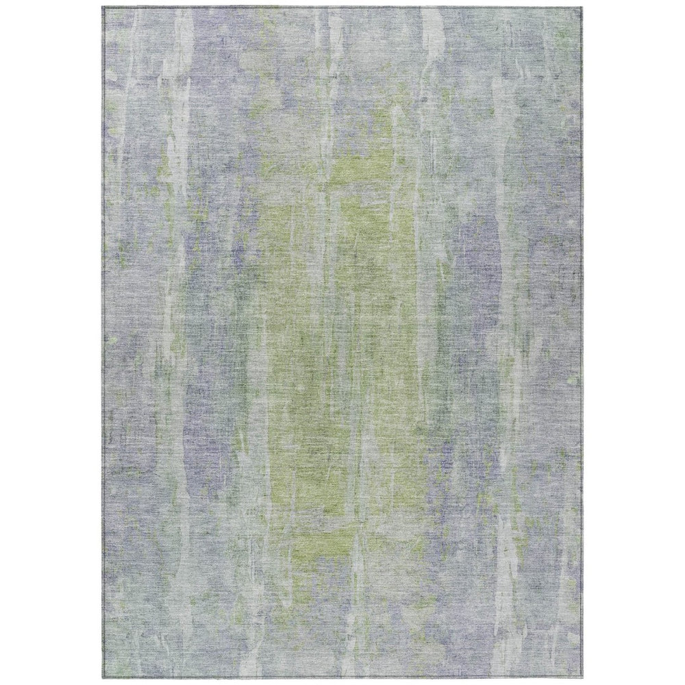 HomeRoots 8' X 10' Washable Plum & Green Abstract Area Rug - Modern, Durable Design for Indoor & Outdoor Use 658678