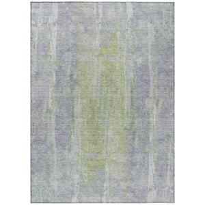 HomeRoots 8' X 10' Washable Plum & Green Abstract Area Rug - Modern, Durable Design for Indoor & Outdoor Use 658678