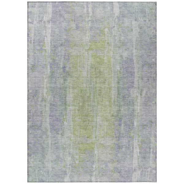 HomeRoots 8' X 10' Washable Plum & Green Abstract Area Rug - Modern, Durable Design for Indoor & Outdoor Use 658678