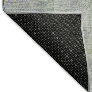 HomeRoots 8' X 10' Washable Plum & Green Abstract Area Rug - Modern, Durable Design for Indoor & Outdoor Use 658678