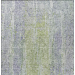 HomeRoots 9' X 12' Stylish Plum and Green Abstract Washable Area Rug – Durable, Versatile for Indoor & Outdoor Use 658679