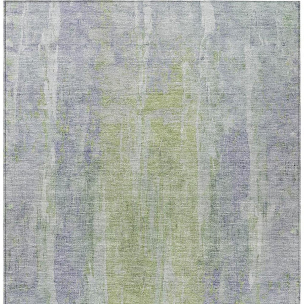 HomeRoots 9' X 12' Stylish Plum and Green Abstract Washable Area Rug – Durable, Versatile for Indoor & Outdoor Use 658679
