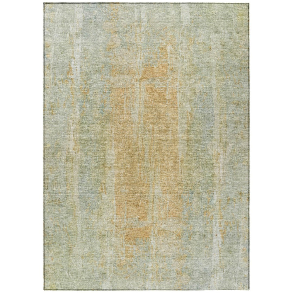 HomeRoots 5' X 8' Elegant Sage & Copper Abstract Area Rug – Durable, Washable, Perfect for Indoors & Outdoors! 658682