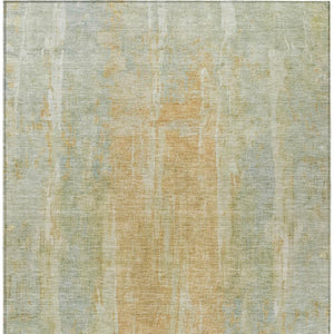 HomeRoots 10' Sage and Copper Abstract Area Rug - Stylish, Washable, Durable for Indoor & Outdoor Spaces! 658686