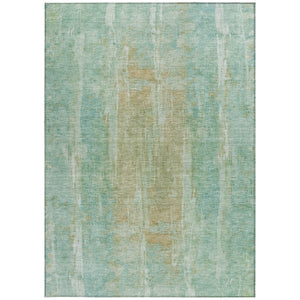 HomeRoots 10' Teal Blue & Copper Abstract Washable Area Rug – Stylish, Durable, Perfect for Indoor & Outdoor Use! 658698