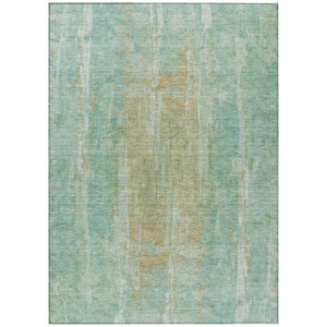 HomeRoots 10' Teal Blue & Copper Abstract Washable Area Rug – Stylish, Durable, Perfect for Indoor & Outdoor Use! 658698