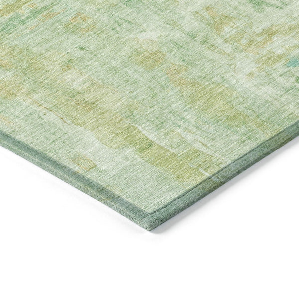 HomeRoots 5' X 8' Stylish Fern Green and Copper Abstract Washable Area Rug for Indoor and Outdoor Spaces 658706