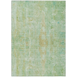 HomeRoots 8' X 10' Stylish Fern Green and Copper Abstract Washable Area Rug for Indoor and Outdoor Spaces 658708
