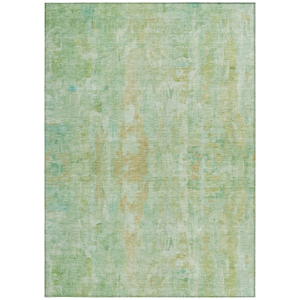 HomeRoots 9' X 12' Fern Green and Copper Abstract Washable Rug - Durable, Stylish, Ideal for Indoor & Outdoor Use 658709