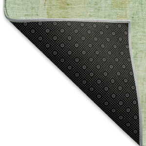 HomeRoots 9' X 12' Fern Green and Copper Abstract Washable Rug - Durable, Stylish, Ideal for Indoor & Outdoor Use 658709