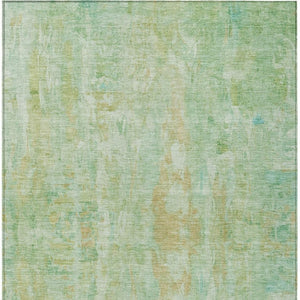 HomeRoots 10' Stylish Fern Green & Copper Abstract Washable Area Rug – Ideal for Indoor & Outdoor Spaces! 658710